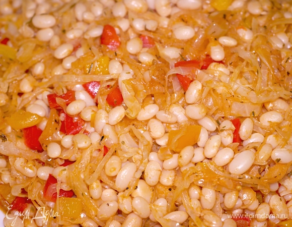 Хрустящая фасоль с овощами