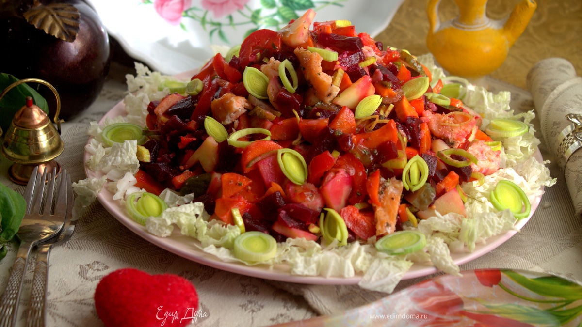 Свекольно-рыбный салат