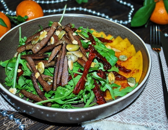 Маринованная тыква с языком