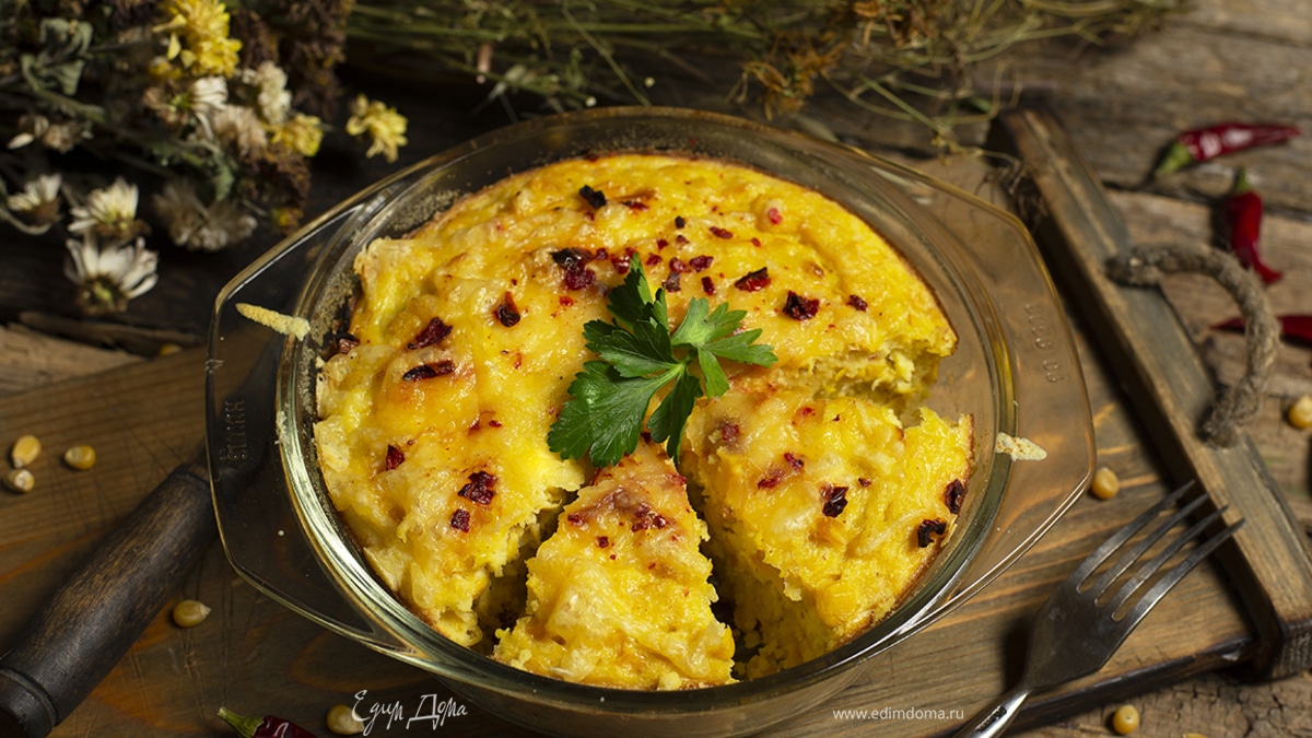Запеканка из консервированной кукурузы