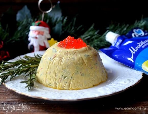 Желейный торт-салат «Крабовый»