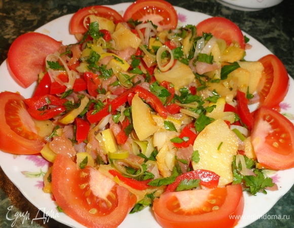 Зимний салат с айвой