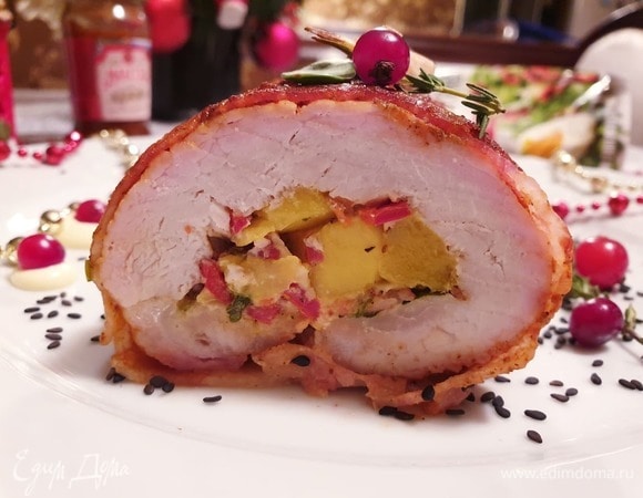 Свинина, фаршированная манго и чили Свинина, фаршированная манго и чили