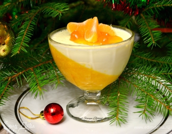 Мандариново-абрикосовая панна котта Мандариново-абрикосовая панна котта