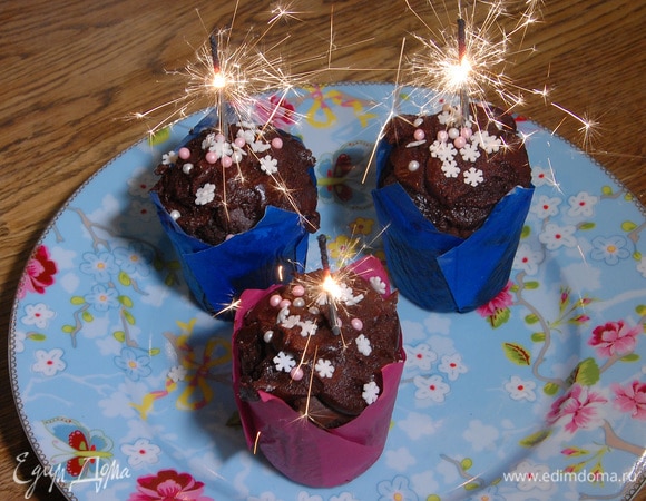 Новогодние шоколадные маффины