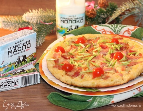 Матафан с беконом и сыром