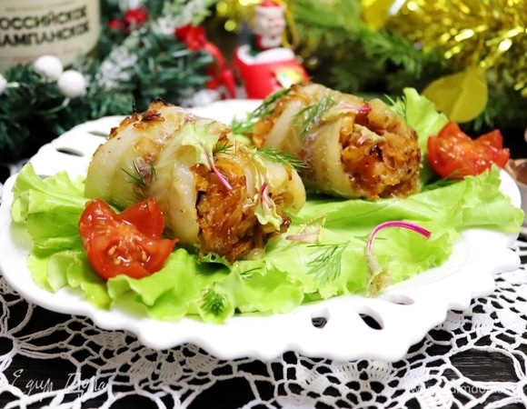 Рулеты из минтая с квашеной капустой и яблоком Рулеты из минтая с квашеной капустой и яблоком