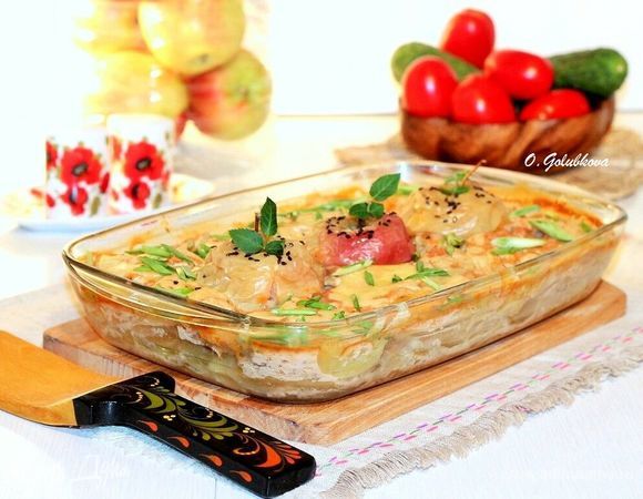 Картофель с беконом в медово-горчичном соусе