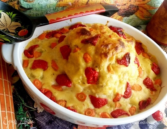 Цветная капуста под сливочным соусом