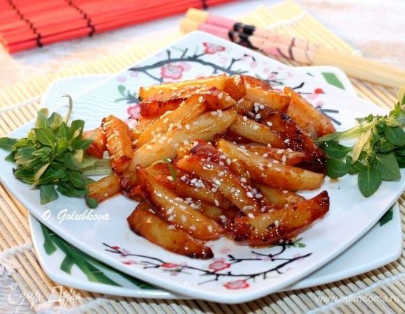 Медовый картофель с перцем чили Медовый картофель с перцем чили