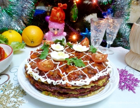 Закусочный торт «Овощной переполох» Закусочный торт «Овощной переполох»