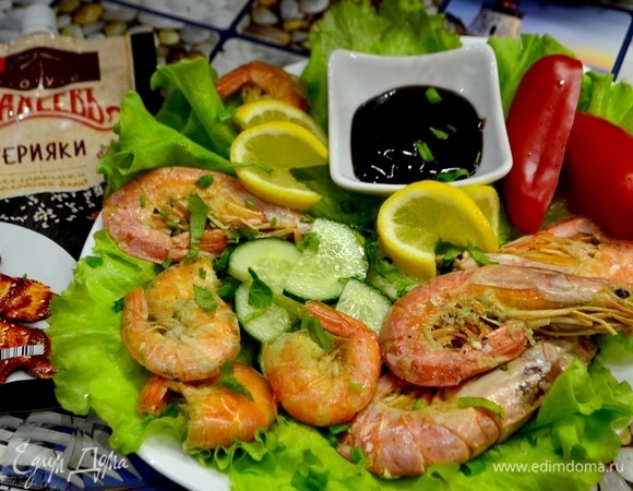 Креветки с терияки