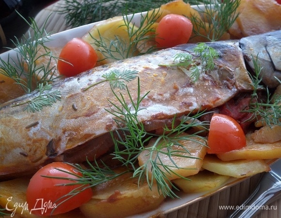 Запеченная фаршированная скумбрия Запеченная фаршированная скумбрия