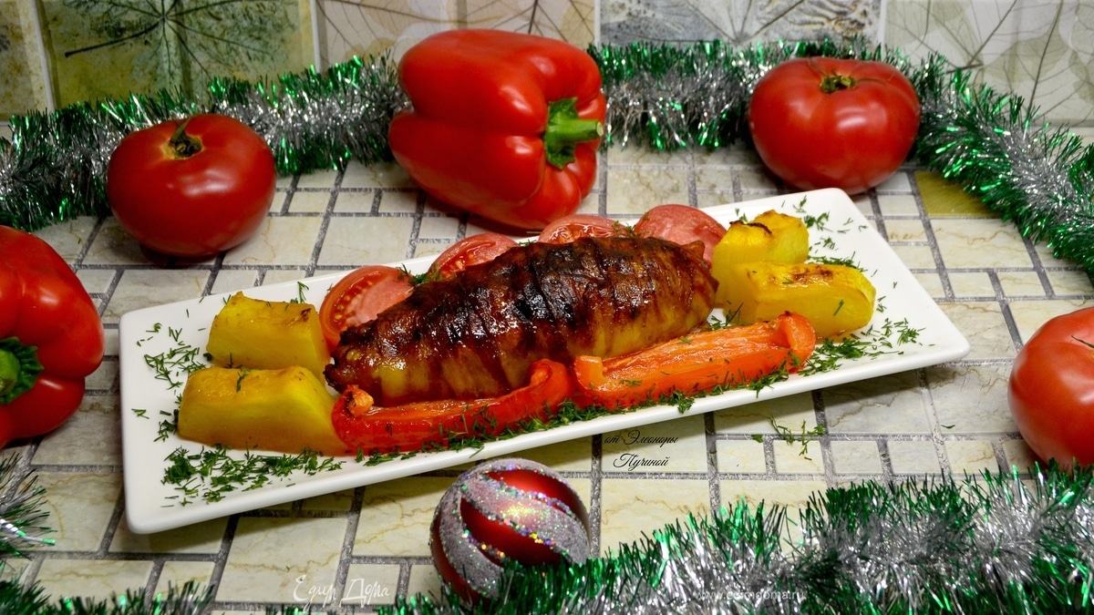 Куриный деликатес в беконе