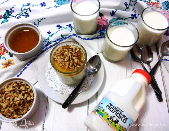 Домашний йогурт с медом и орехами Домашний йогурт с медом и орехами