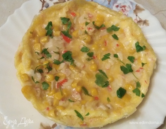 Яичница с крабовыми палочками Яичница с крабовыми палочками