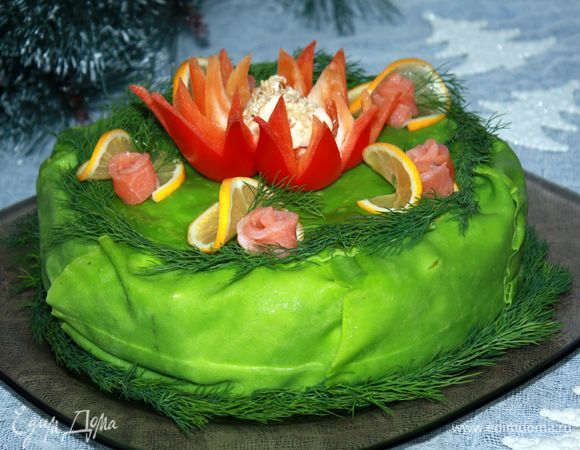 Праздничный закусочный торт