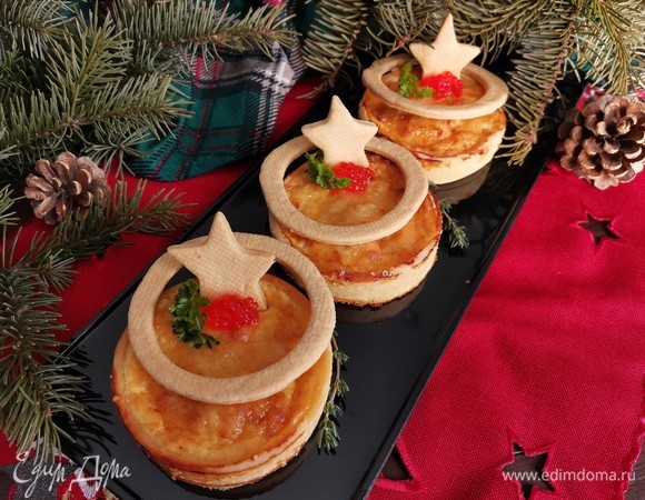 Закусочные тарты с креветками в сливочном соусе