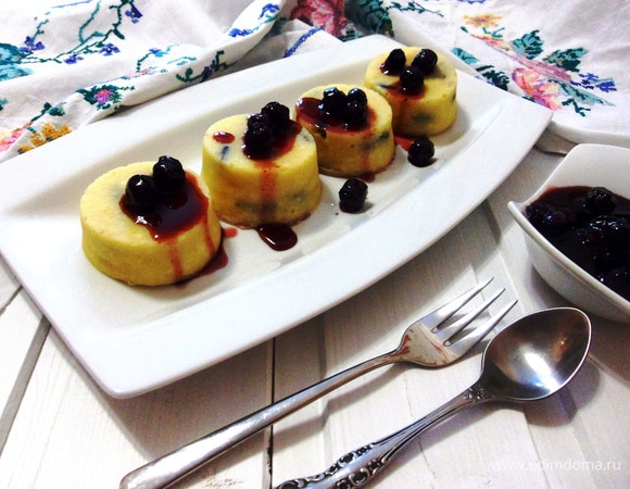 Творожный пудинг в микроволновке 