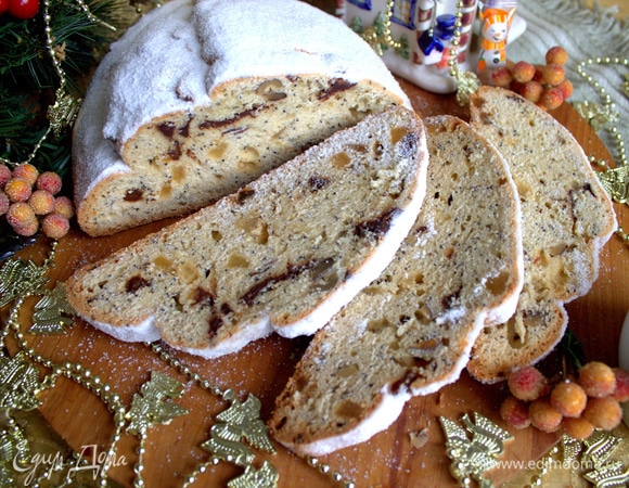 Штоллен с творогом и маком