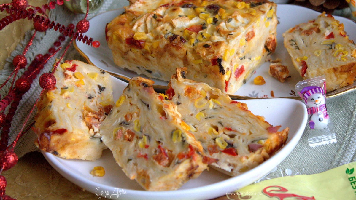 Пирог закусочный из лаваша