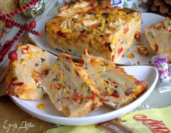 Пирог закусочный из лаваша Пирог закусочный из лаваша