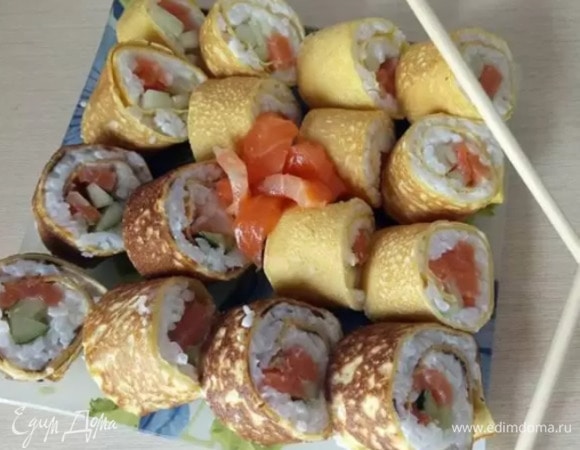 Блинные роллы «Удар по японцам» Блинные роллы «Удар по японцам»