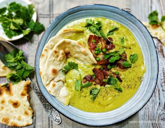 Крем-суп из зеленого горошка