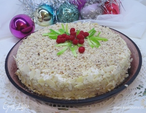 Песочный торт с миндальным кремом Песочный торт с миндальным кремом