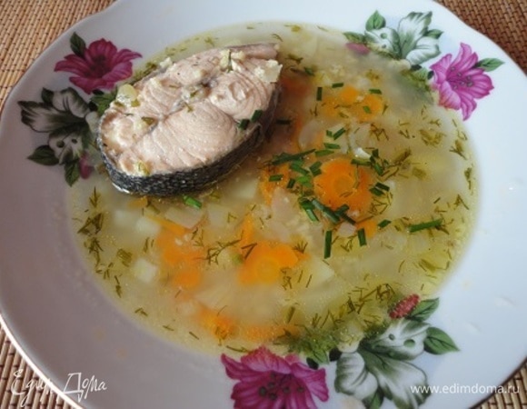 Рыбный суп с пшеном (из горбуши)