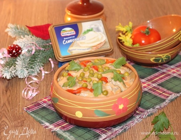 Куриное рагу со сливочно-грибным соусом Куриное рагу со сливочно-грибным соусом