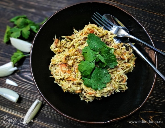 Салат с зеленой редькой