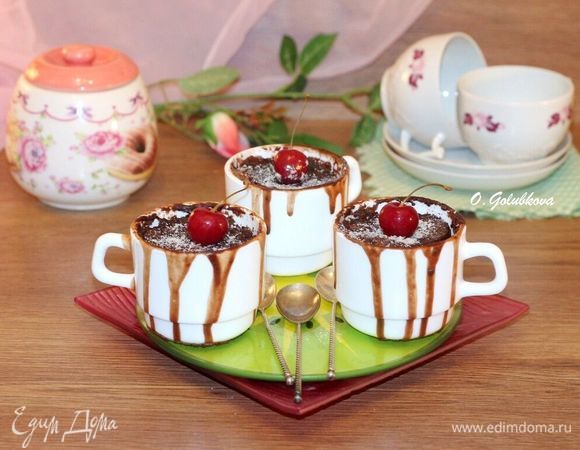 Шоколадные кексы, приготовленные в СВЧ-печи Шоколадные кексы, приготовленные в СВЧ-печи