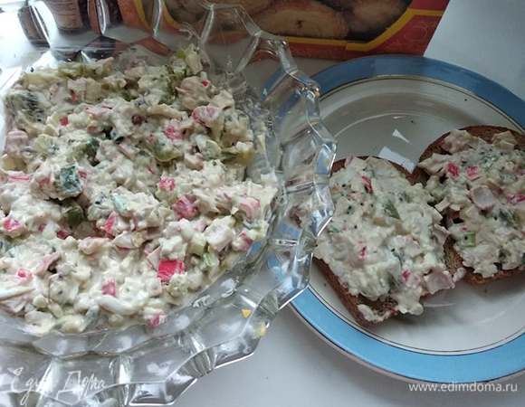 Салат с крабовыми палочками «Необычный» Салат с крабовыми палочками «Необычный»