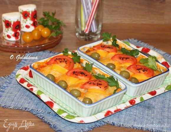 Голубцы с начинкой, приготовленные в СВЧ-печи