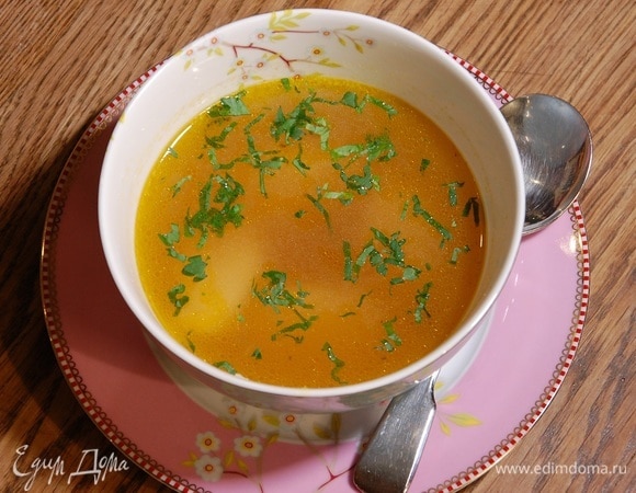 Картофельные клецки в бульоне