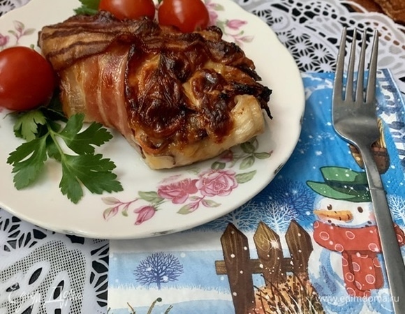 Рыба, запеченная в беконе