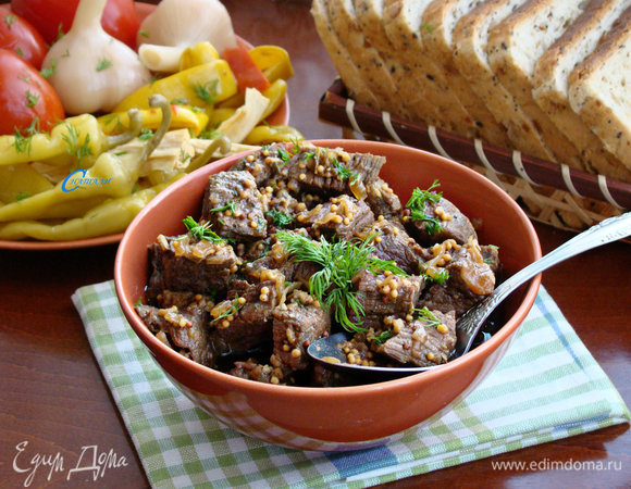 Говядина в темном пиве