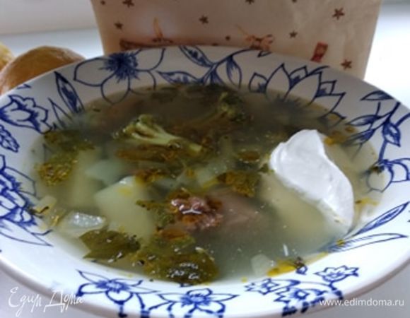 Суп со стручковой фасолью и брокколи Суп со стручковой фасолью и брокколи