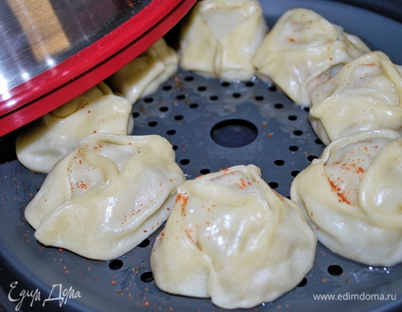 Манты с мясом и тыквой Манты с мясом и тыквой