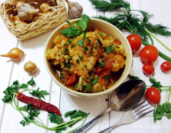 Чахохбили в микроволновке Чахохбили в микроволновке