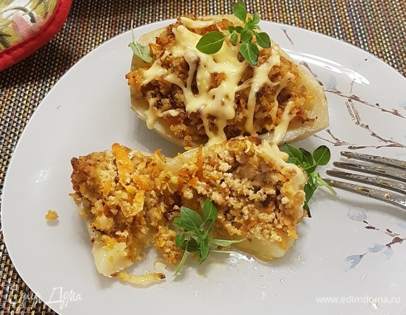 Картофельные лодочки с фаршем