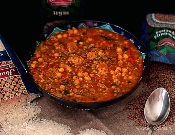 Пряный марокканский суп харира