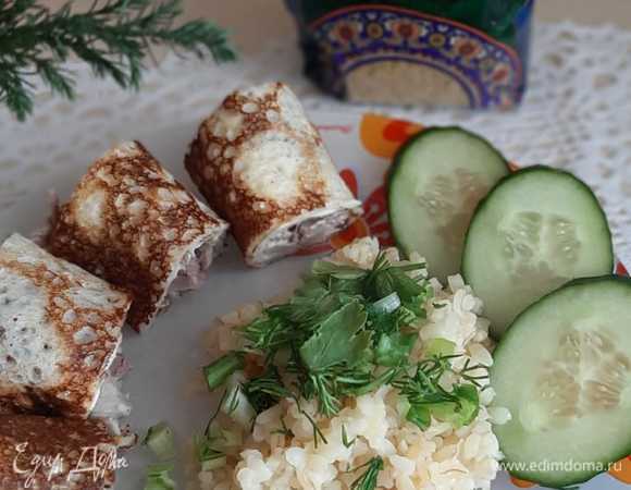 Блинчики с мясом, сыром и булгуром Блинчики с мясом, сыром и булгуром