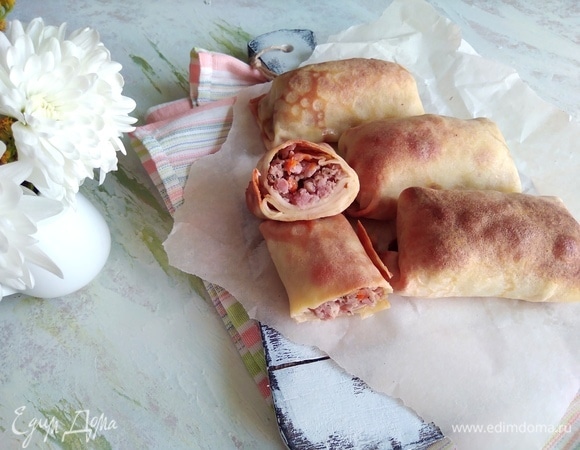 Блины с ароматной мясной начинкой Блины с ароматной мясной начинкой