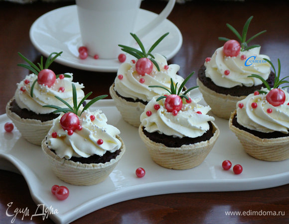 Шоколадные капкейки в СВЧ-печи