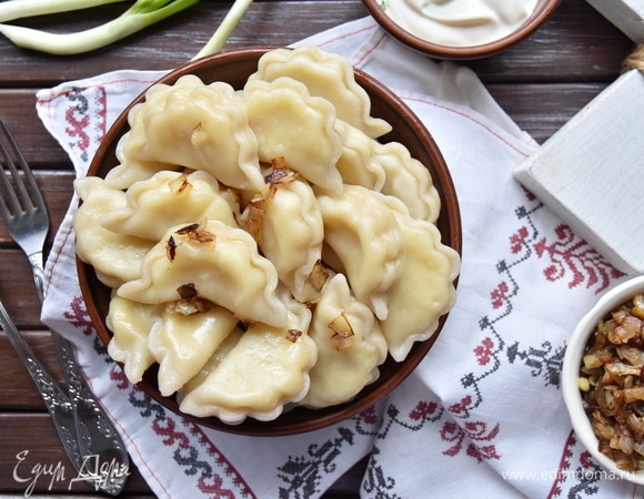 Вареники из постного пельменного теста