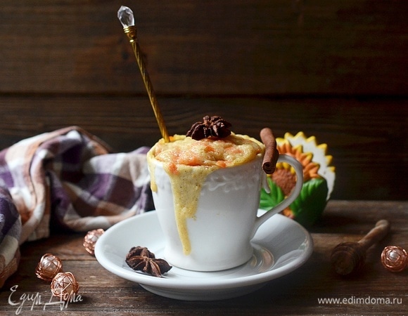 Морковный кекс в микроволновке