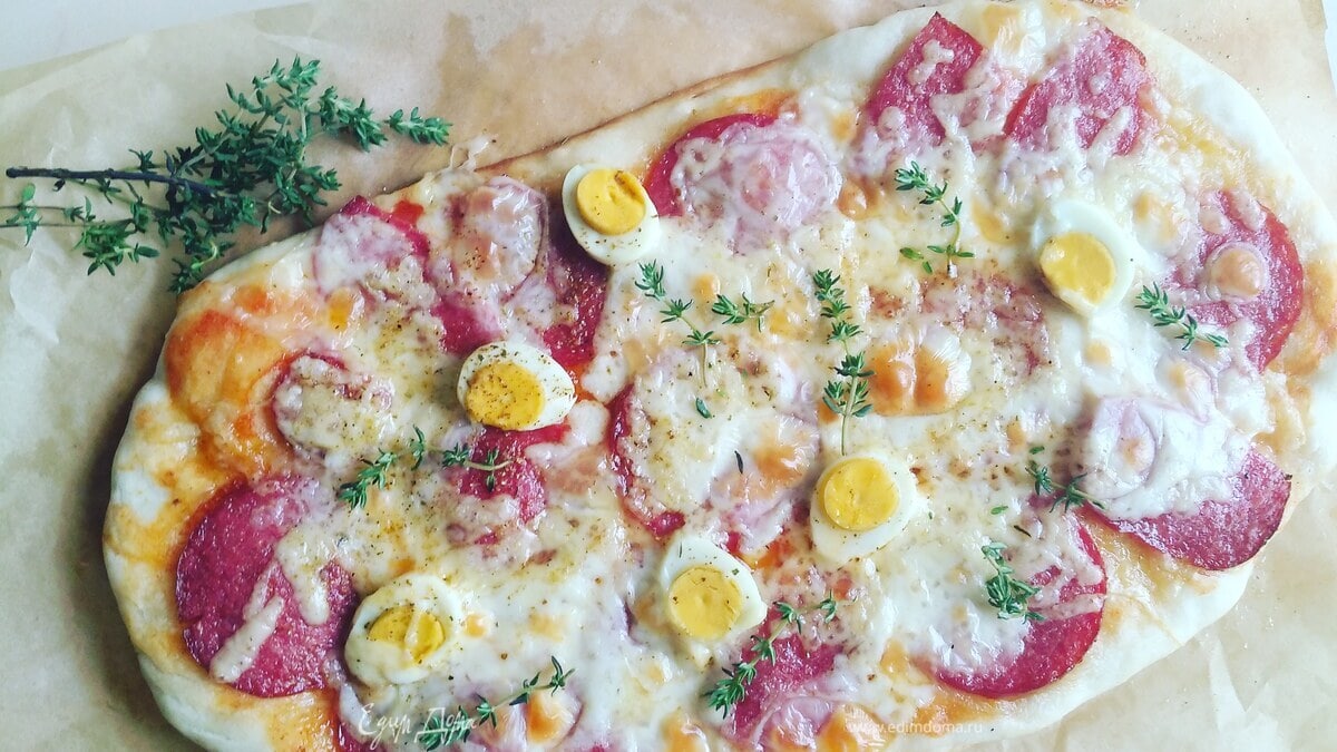 Открытый пирог на дрожжевом тесте