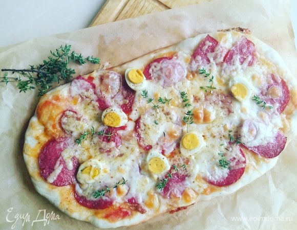 Открытый пирог на дрожжевом тесте